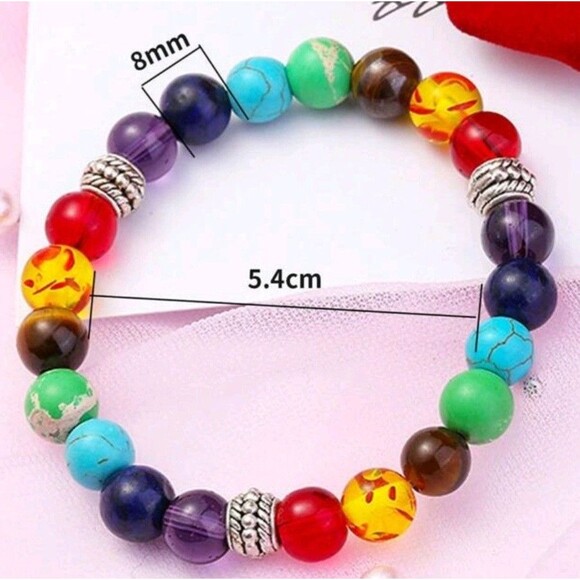 Natural Stone (Healing Balance)-(Meditation)-(Chakra)-(Yoga)-(Bracelet)-$30.00 - Picture 4 of 5